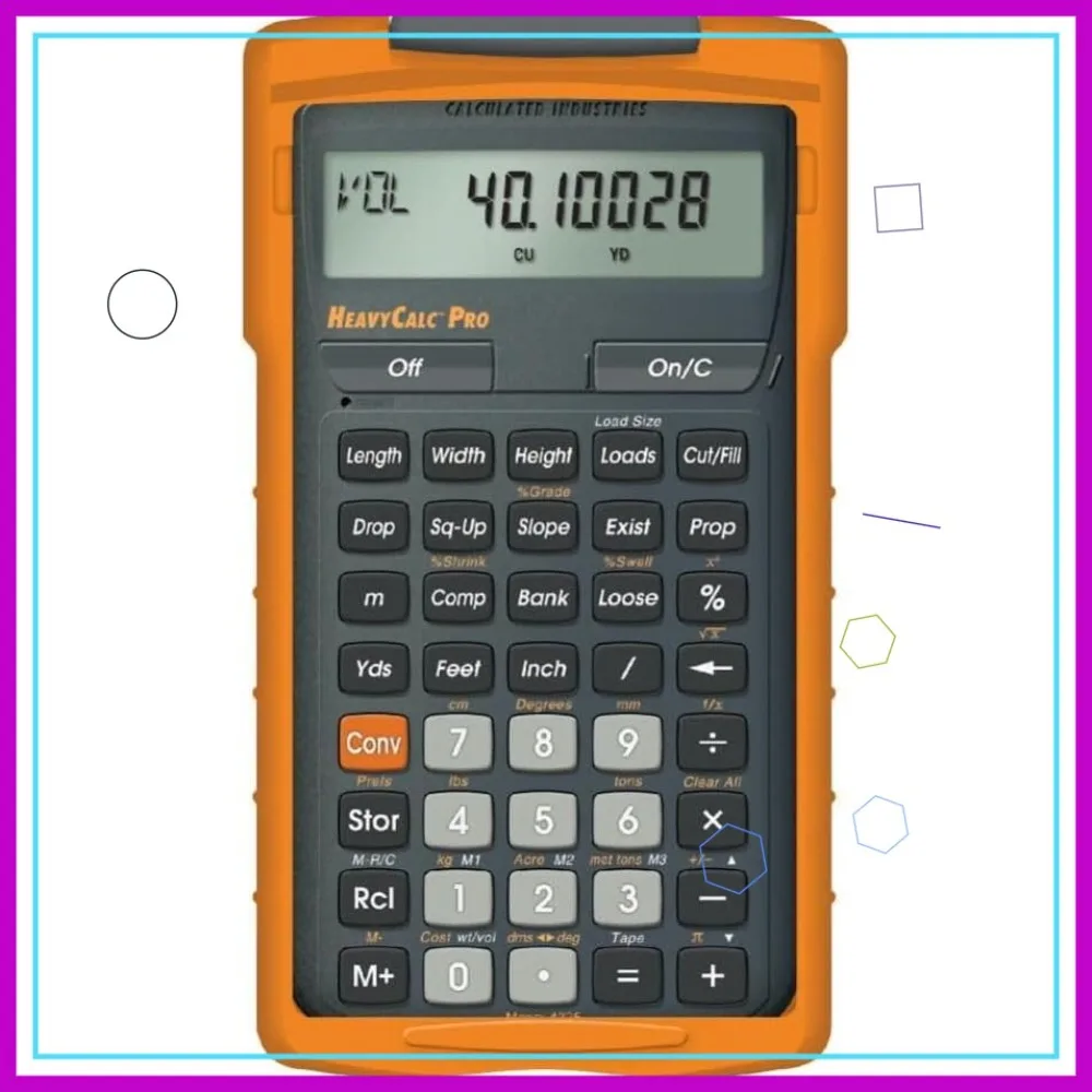 HeavyCalc Pro Construction Math Calculator: Feet-Inch, Tenths, Yards, Metric for Engineers & Contractors
HeavyCalc Pro Construction Math Calculator: Feet-Inch, Tenths, Yards, Metric for Engineers & Contractors