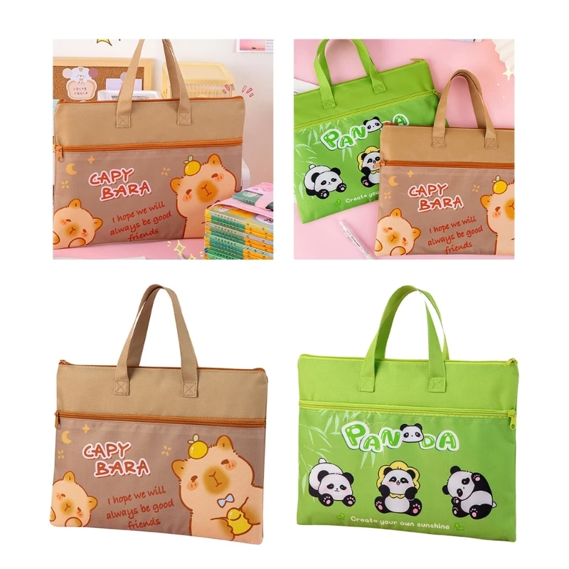 Cartoon File Folder Zippered Pouches Handheld Book Bag Document Organizers Handheld File Folder for Student Office Staff D2RC
Cartoon File Folder Zippered Pouches Handheld Book Bag Document Organizers Handheld File Folder for Student Office Staff D2RC
