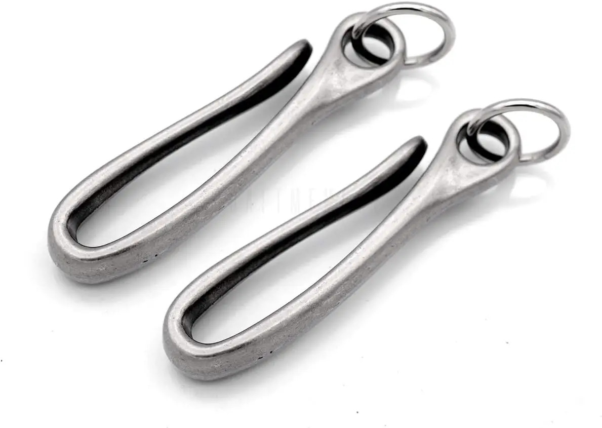 2 Pcs 70x16mm Fish Hook Keychain Holder, Belt Clip for Leathercraft, Antique Silver
2 Pcs 70x16mm Fish Hook Keychain Holder, Belt Clip for Leathercraft, Antique Silver