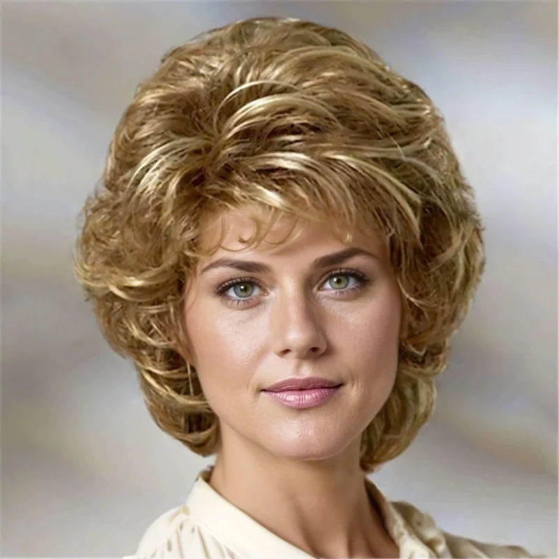 for Women, Short Curly Hair , Golden Gradient Granny Wig
for Women, Short Curly Hair , Golden Gradient Granny Wig