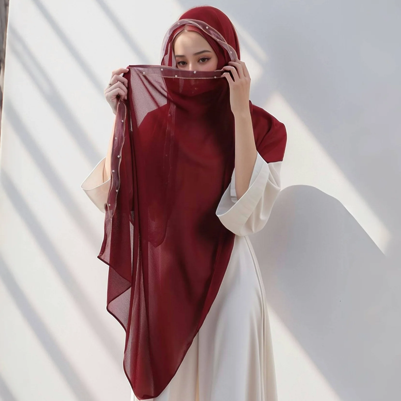 Bubble Pearl Chiffon Long Scarf Beaded Shawls Wrap Turban Women Muslim Hijab Bandanas Headband Bufanda Foulard Turbante Mujer
Bubble Pearl Chiffon Long Scarf Beaded Shawls Wrap Turban Women Muslim Hijab Bandanas Headband Bufanda Foulard Turbante Mujer
