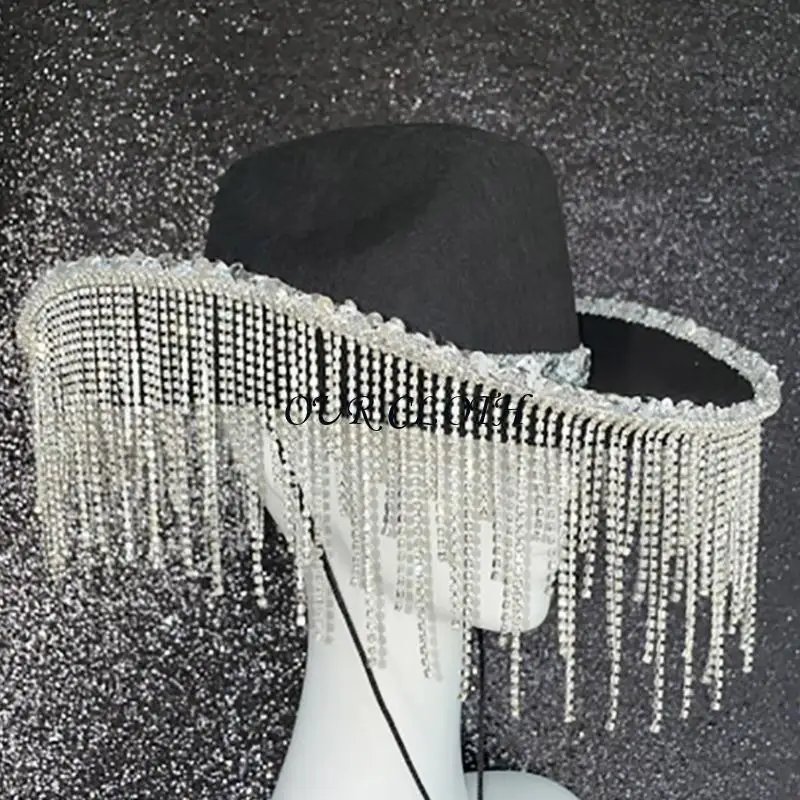 Шляпы в стиле ковбой со стразами, блестящая шляпа Rave со стразами и блестками, бахрома Y1AC
Шляпы в стиле ковбой со стразами, блестящая шляпа Rave со стразами и блестками, бахрома Y1AC