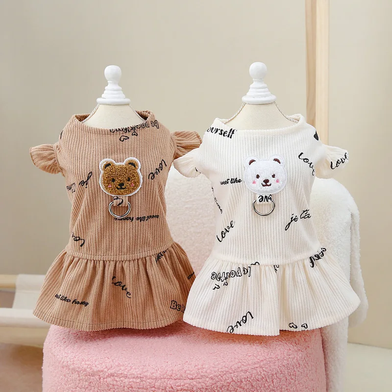 Pet Clothing Dog Dress Spring/Summer Bear Pattern Cute Teddy Small Dog Princess Dress Pet Clothing Chihuahua Skirt
Pet Clothing Dog Dress Spring/Summer Bear Pattern Cute Teddy Small Dog Princess Dress Pet Clothing Chihuahua Skirt