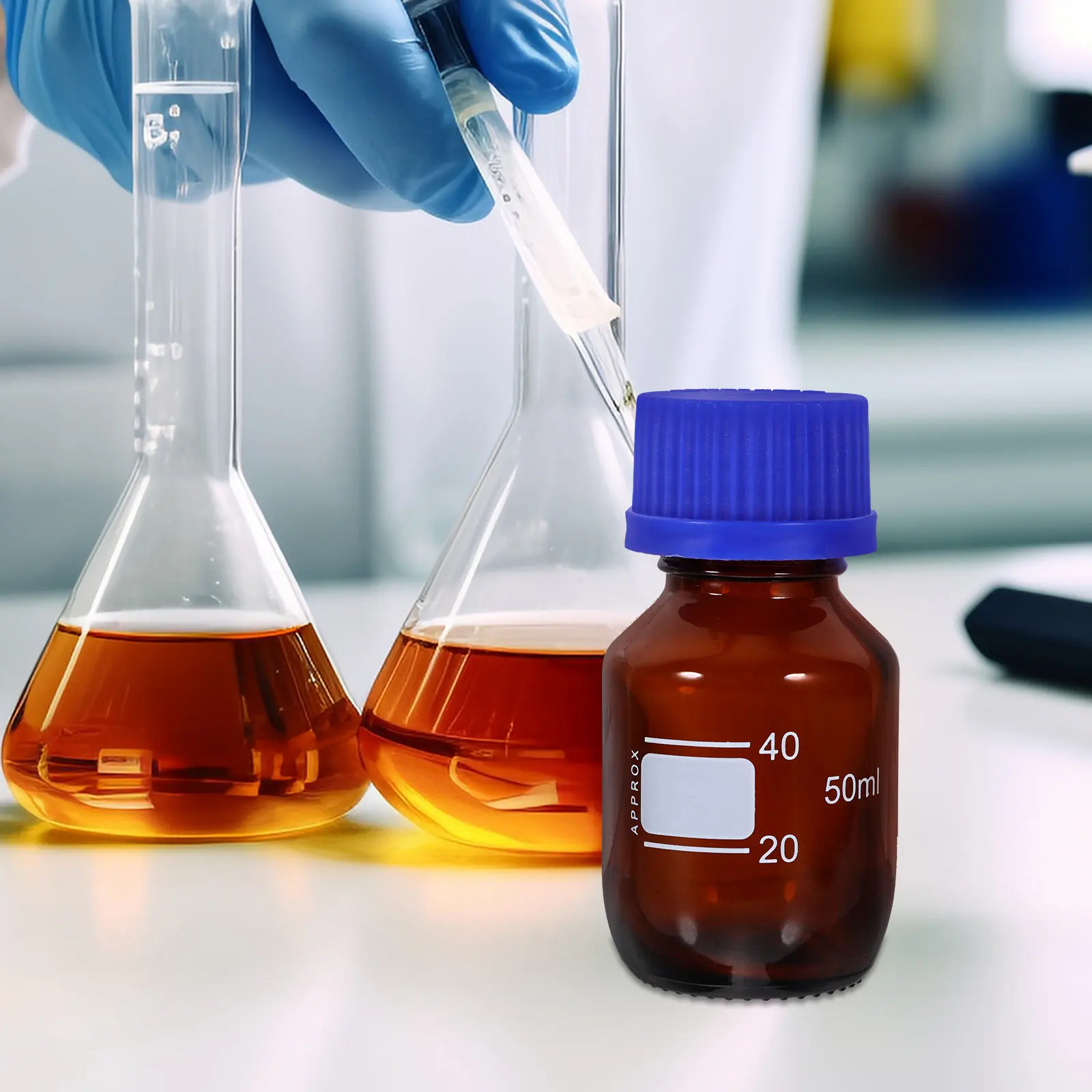 2 шт. градуированных стеклянных бутылок для реагентов, герметичные, с уплотнительными крышками, для хранения жидкостей и химических образцов в лаборатории
2 шт. градуированных стеклянных бутылок для реагентов, герметичные, с уплотнительными крышками, для хранения жидкостей и химических образцов в лаборатории