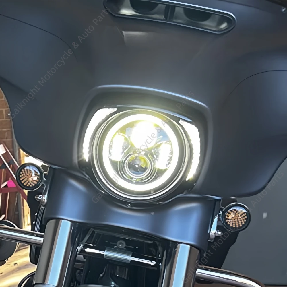 Motorcycle LED Headlight Bezel Visor Trim Ring Fairing Cover For Harley Touring 14-21/CVO Touring Electra Glide Street 2014-Up
Motorcycle LED Headlight Bezel Visor Trim Ring Fairing Cover For Harley Touring 14-21/CVO Touring Electra Glide Street 2014-Up
