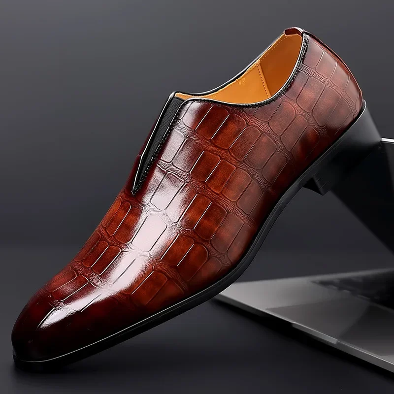 Social Shoe Male Stone Pattern Dress Shoes Man Square Toe Leather Shoes for Men Slip-on Casual Business Breathable Men's Loafers
Social Shoe Male Stone Pattern Dress Shoes Man Square Toe Leather Shoes for Men Slip-on Casual Business Breathable Men's Loafers