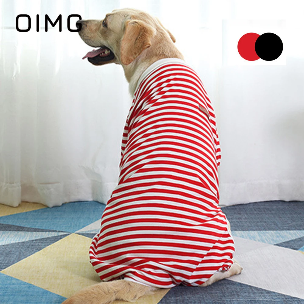 OIMG Cotton Striped Small Large Dogs Clothes Golden Retriever Teddy Home Lint Prevention Pet Pullover Casual Big Dog Jumpsuit
OIMG Cotton Striped Small Large Dogs Clothes Golden Retriever Teddy Home Lint Prevention Pet Pullover Casual Big Dog Jumpsuit