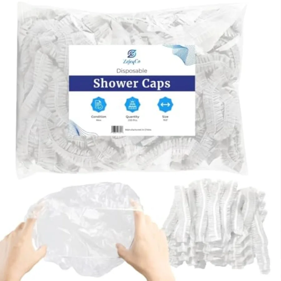 200Pcs Disposable Shower Caps Thick and Waterproof Plastic Hair Caps with Super Elasticity - Perfect for Shower Protection, Sal
200Pcs Disposable Shower Caps Thick and Waterproof Plastic Hair Caps with Super Elasticity - Perfect for Shower Protection, Sal