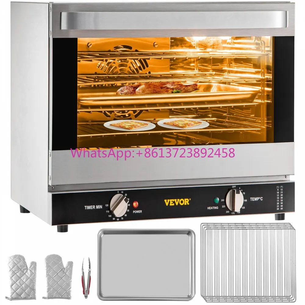 VEVOR Commercial Convection Oven 66L/60Qt 1800W 4-Tier Toaster W/ Front Glass Electric Baking Oven Wire Racks Clip Gloves 120V
VEVOR Commercial Convection Oven 66L/60Qt 1800W 4-Tier Toaster W/ Front Glass Electric Baking Oven Wire Racks Clip Gloves 120V