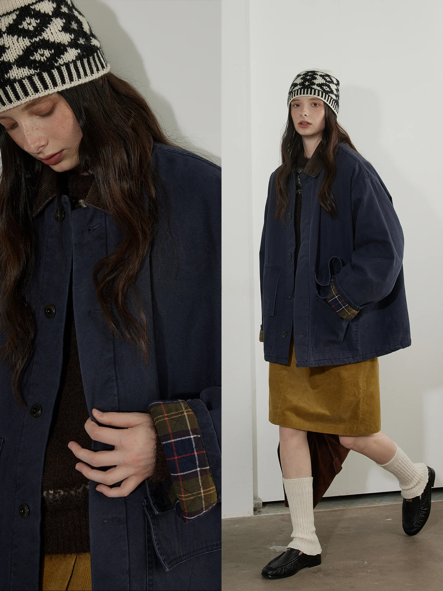 Lofi Choose Plaid Patchwork Collar Workwear Cotton Jaet Women Winter New Design Loose Cotton Outerwear Long Sve
Lofi Choose Plaid Patchwork Collar Workwear Cotton Jaet Women Winter New Design Loose Cotton Outerwear Long Sve