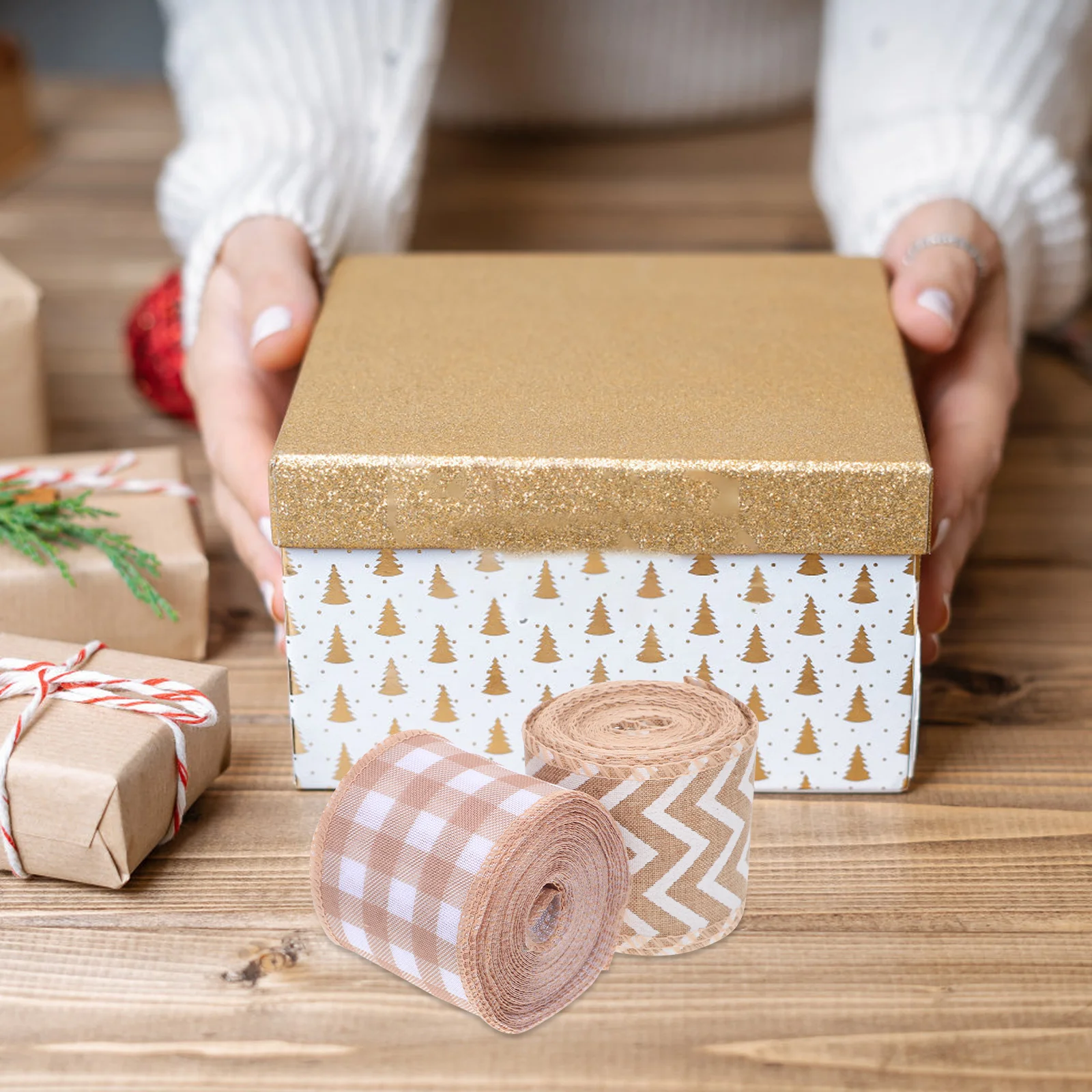 2Pcs Christmas Burlap Ribbon Natural Jute Fabric Classic Plaid Rustic Holiday Decoration Present Wrap Bow Making Supplies
2Pcs Christmas Burlap Ribbon Natural Jute Fabric Classic Plaid Rustic Holiday Decoration Present Wrap Bow Making Supplies