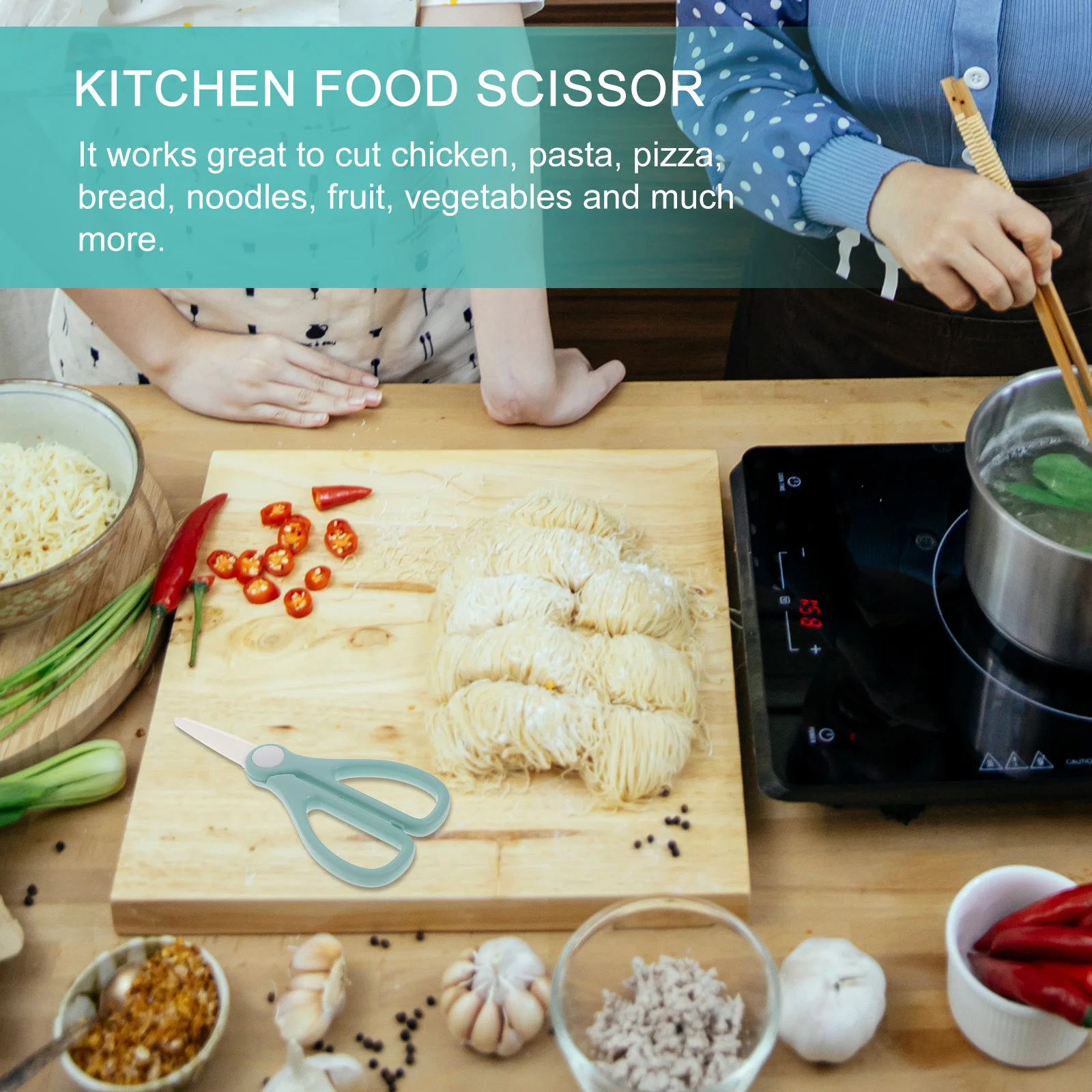 1Pcs Ceramic Kitchen Shear Multifunction Food Scissor Dense Structure Heavy Duty Garden Scissor Easy Carry for Pasta Pizza
1Pcs Ceramic Kitchen Shear Multifunction Food Scissor Dense Structure Heavy Duty Garden Scissor Easy Carry for Pasta Pizza