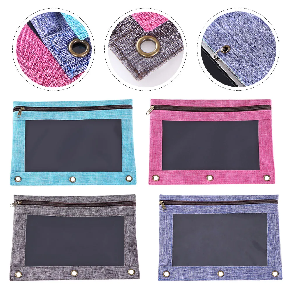 4pcs Zipper File Bags Binder Pockets Storage Pouches Documents Cards Money 3 Holes Loose Leaf Blinder Pouch Pen Holder
4pcs Zipper File Bags Binder Pockets Storage Pouches Documents Cards Money 3 Holes Loose Leaf Blinder Pouch Pen Holder
