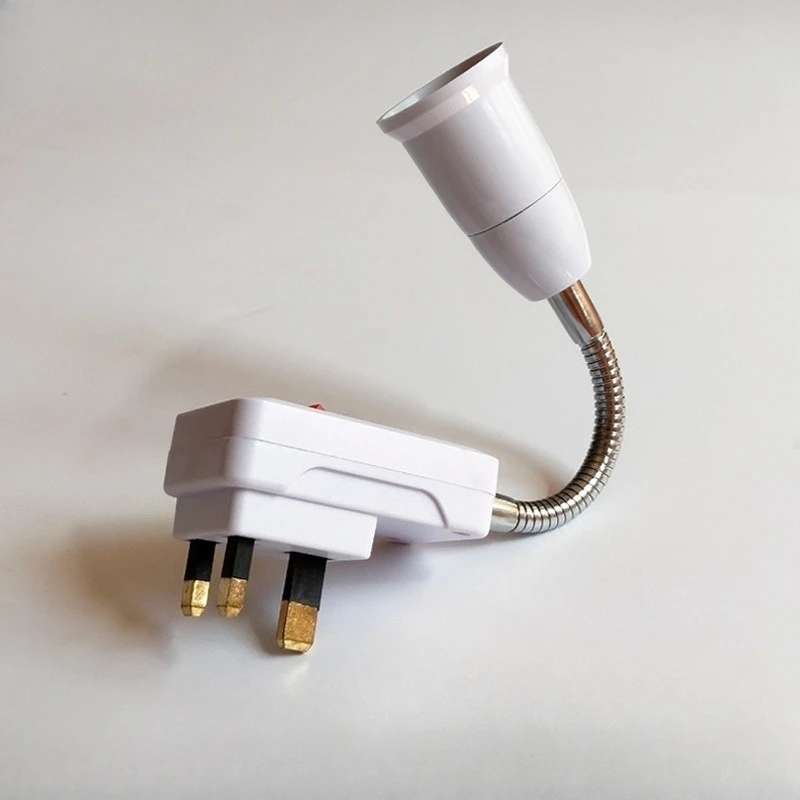 13A Британская вилка Универсальный удлиненный держатель лампы Ночник E27 Винтовая розетка
13A Британская вилка Универсальный удлиненный держатель лампы Ночник E27 Винтовая розетка