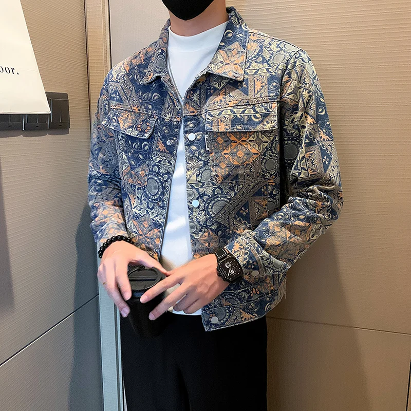 Spring Autumn Pattern Travel Men's Denim Jacket Harajuku Shirts Jackets Male Coat Fashion Casual Outerwear Printed Coats
Spring Autumn Pattern Travel Men's Denim Jacket Harajuku Shirts Jackets Male Coat Fashion Casual Outerwear Printed Coats