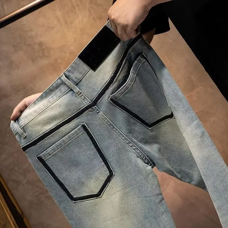 Hong Kong Sle Hip Hop Letter Print Men's Jeans High Street Trendy Long Pants Casual Youthful Faion for Teenagers
Hong Kong Sle Hip Hop Letter Print Men's Jeans High Street Trendy Long Pants Casual Youthful Faion for Teenagers