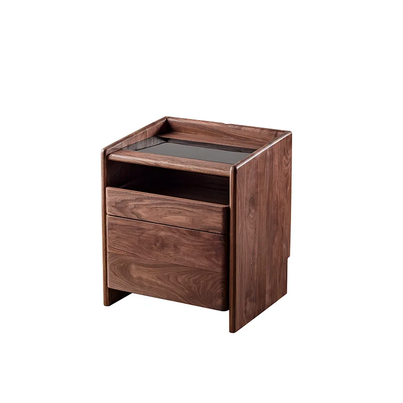 Nordic Drawer Minimalist Modern Black Walnut Light Luxury Bedroom Large Capacity Bedside Table
Nordic Drawer Minimalist Modern Black Walnut Light Luxury Bedroom Large Capacity Bedside Table