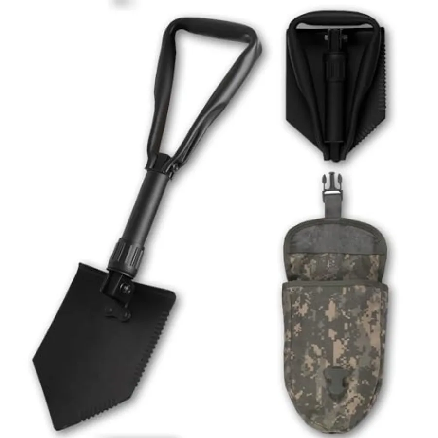 2 Piece Military Grade Entrenching Tool Set Tri Fold Metal Alloy Foldable Camping Shovel w/ACU Pouch Compact Multipurpose Colla
2 Piece Military Grade Entrenching Tool Set Tri Fold Metal Alloy Foldable Camping Shovel w/ACU Pouch Compact Multipurpose Colla