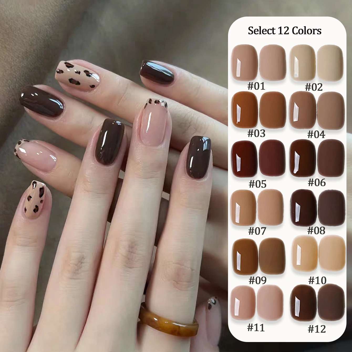1pcs SHAKA Early Autumn Chestnut Brown Cocoa Brown Series Gel Nail Polish 2025 New Essential For Christmas Atmosphere Nail Gel
1pcs SHAKA Early Autumn Chestnut Brown Cocoa Brown Series Gel Nail Polish 2025 New Essential For Christmas Atmosphere Nail Gel