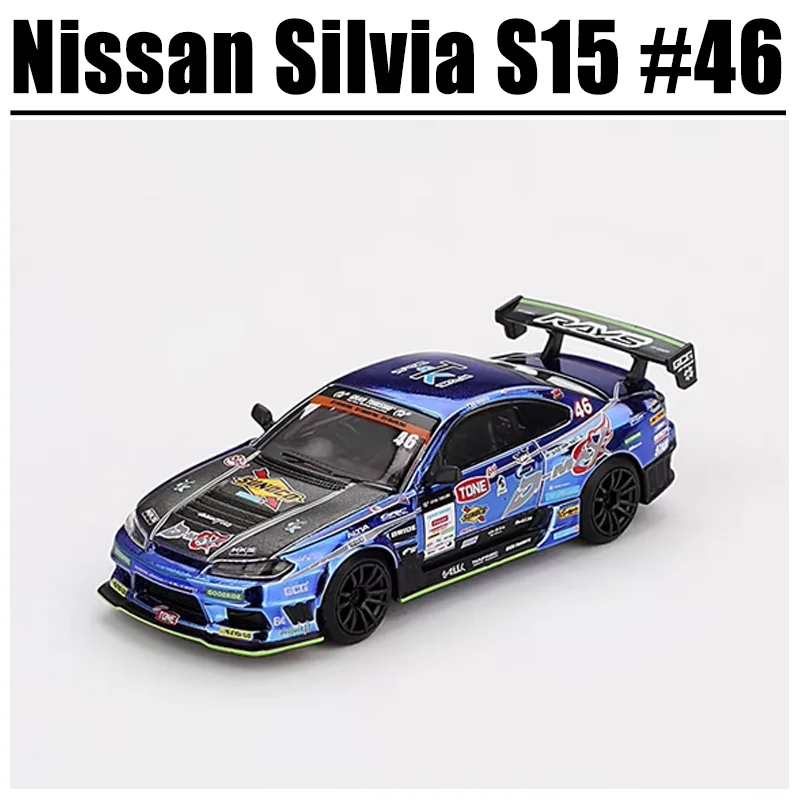 МИНИГТ 1/64 Nissan Silvia S15 # 46, литая под давлением металлическая модель игрушечного автомобиля из сплава, подарки
МИНИГТ 1/64 Nissan Silvia S15 # 46, литая под давлением металлическая модель игрушечного автомобиля из сплава, подарки