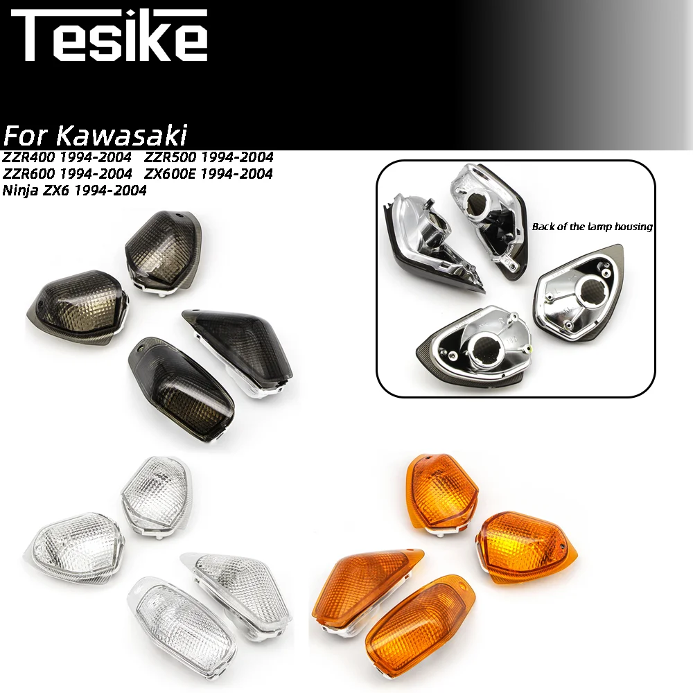 For KAWASAKI ZZR 400/500/600 Front and Rear Turn Signal Light Blinker Lens Cover ZX600E 1994-2004 Smoke/Clear/Amber Lamp housing
For KAWASAKI ZZR 400/500/600 Front and Rear Turn Signal Light Blinker Lens Cover ZX600E 1994-2004 Smoke/Clear/Amber Lamp housing