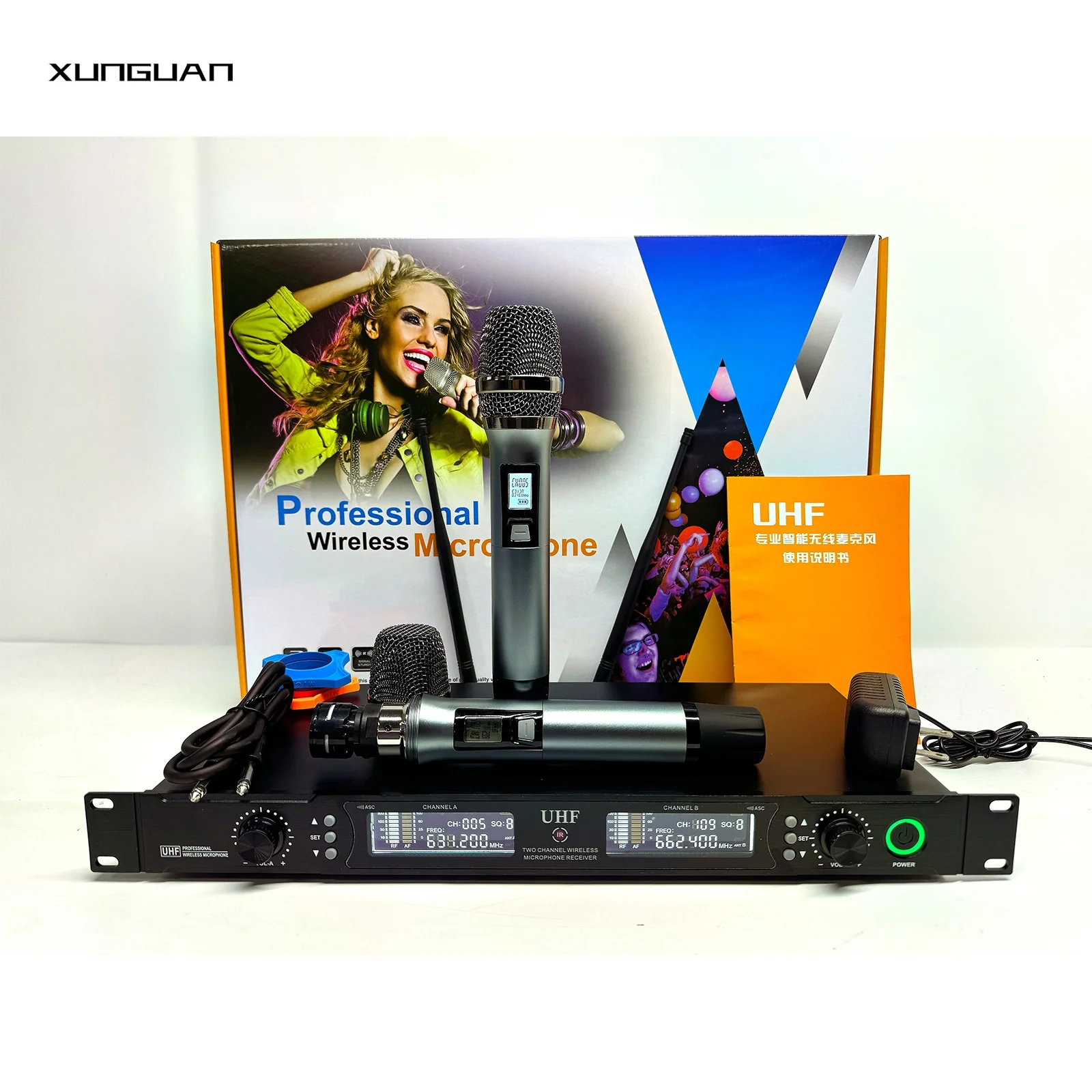 R-0331 UHF IR Wireless Dynamic Microphone 2CH Microphone System for Singing Teaching
R-0331 UHF IR Wireless Dynamic Microphone 2CH Microphone System for Singing Teaching