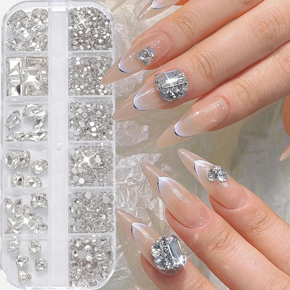 12Grids 3D Luxury Glass Rhinestone Nail Charms Y2k Mix Glitter Crystal Jewelry Nail Gem Multi-Shape Diamond DIY Nail Accessories
12Grids 3D Luxury Glass Rhinestone Nail Charms Y2k Mix Glitter Crystal Jewelry Nail Gem Multi-Shape Diamond DIY Nail Accessories