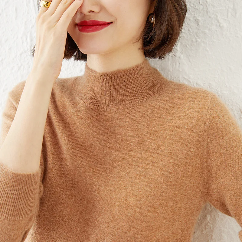 MRMT 2024 Brand New Women's Half Turtleneck Sweater Short Pullover Solid Color Loose Sweater Thick Wool Base Shirt
MRMT 2024 Brand New Women's Half Turtleneck Sweater Short Pullover Solid Color Loose Sweater Thick Wool Base Shirt