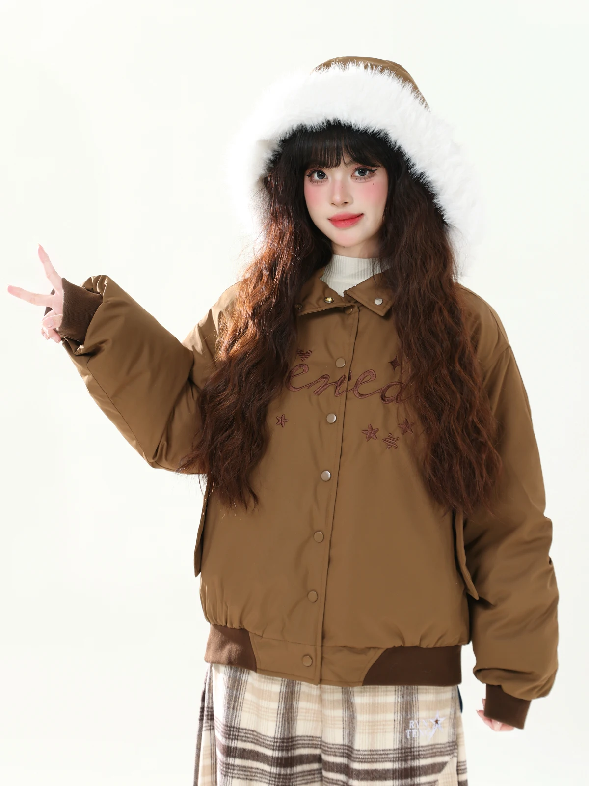 ENJOG Winter Thiened Hooded Cotton Jaet Women's Warm Casual Coat with Fur Collar Long Sve Zipper Closure Regular Length
ENJOG Winter Thiened Hooded Cotton Jaet Women's Warm Casual Coat with Fur Collar Long Sve Zipper Closure Regular Length