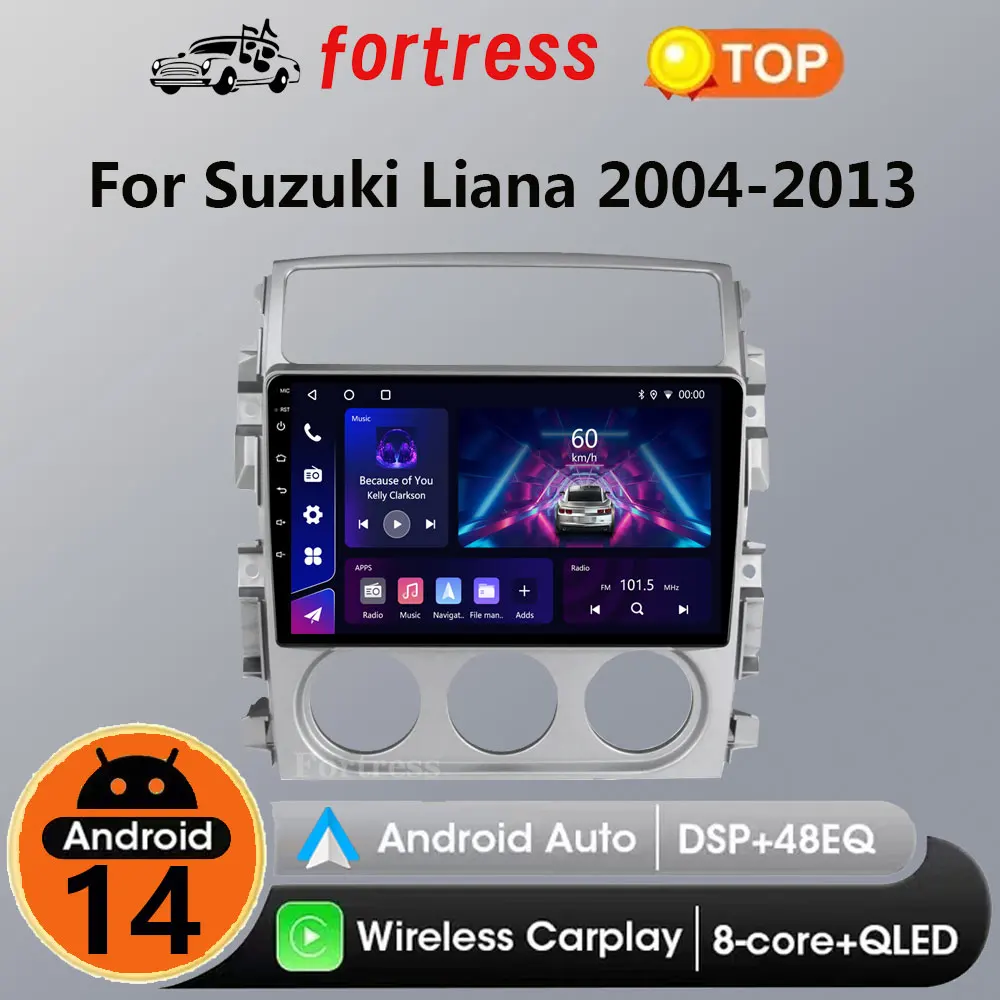 Android 14 Car Radio Multimedia Navigation For Suzuki Liana 1 2004-2008 Wireless Bluetooth Carplay Stereo Screen WIFI 2DIN
Android 14 Car Radio Multimedia Navigation For Suzuki Liana 1 2004-2008 Wireless Bluetooth Carplay Stereo Screen WIFI 2DIN
