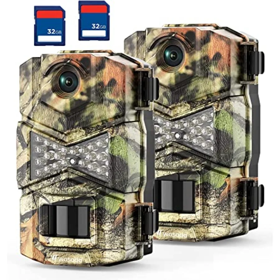 Wildlife monitoring trail camera: 30MP, 1080P HD, night vision, motion-activated, waterproof, black, compact dual-pack for outd
Wildlife monitoring trail camera: 30MP, 1080P HD, night vision, motion-activated, waterproof, black, compact dual-pack for outd