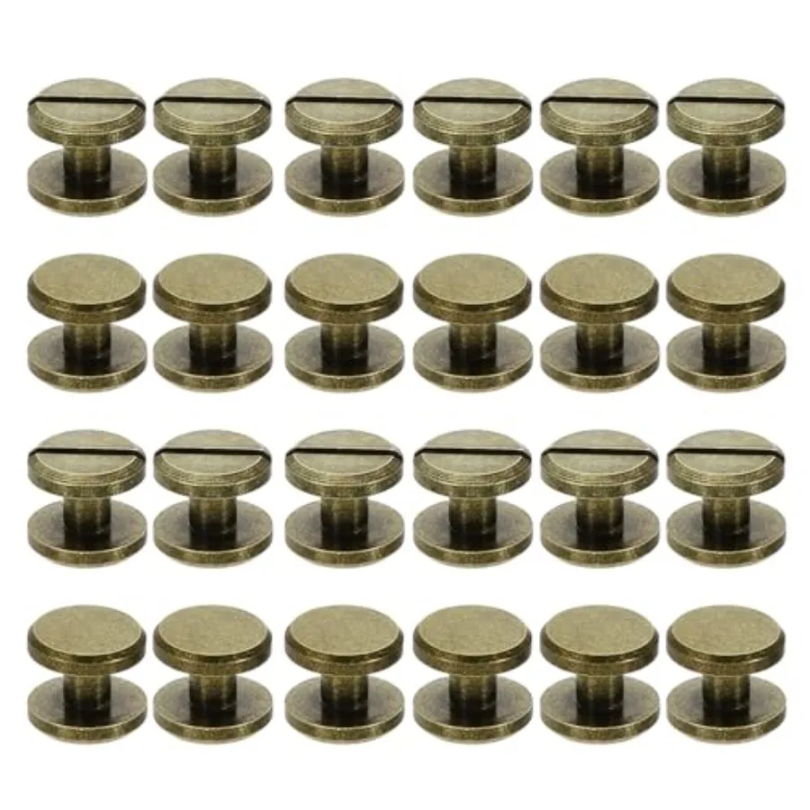 M4x Chicago Screws, 25 Sets Brass Chicago Screw Slotted Binding Post Screw Rivets for Leather Belt Scrapbook Photo Albums
M4x Chicago Screws, 25 Sets Brass Chicago Screw Slotted Binding Post Screw Rivets for Leather Belt Scrapbook Photo Albums