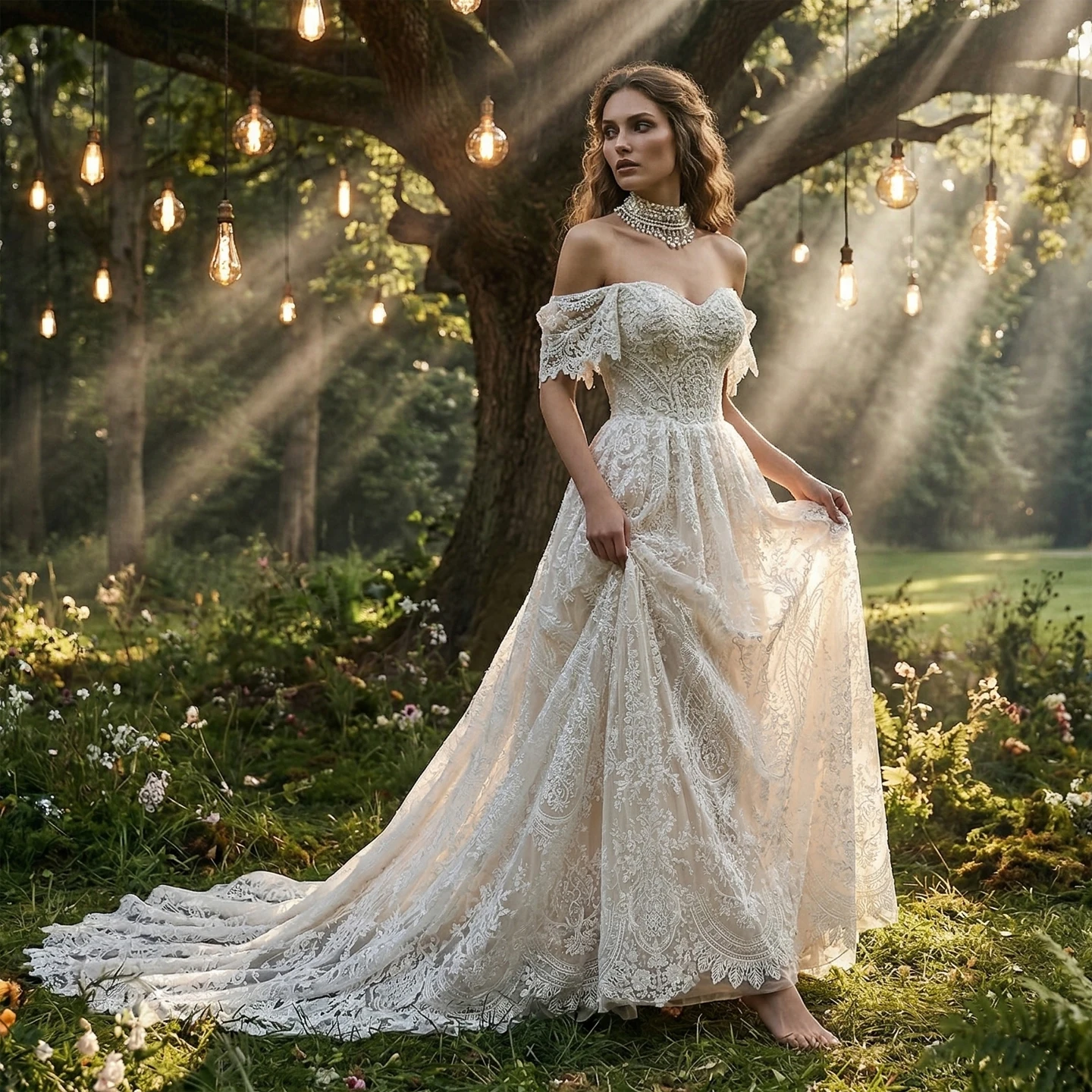 Sharon Said 2026 Lace Wedding Dress Off Shoulder Boho Floral Appliques A-Line Bridal Gowns SW652 Customized
Sharon Said 2026 Lace Wedding Dress Off Shoulder Boho Floral Appliques A-Line Bridal Gowns SW652 Customized