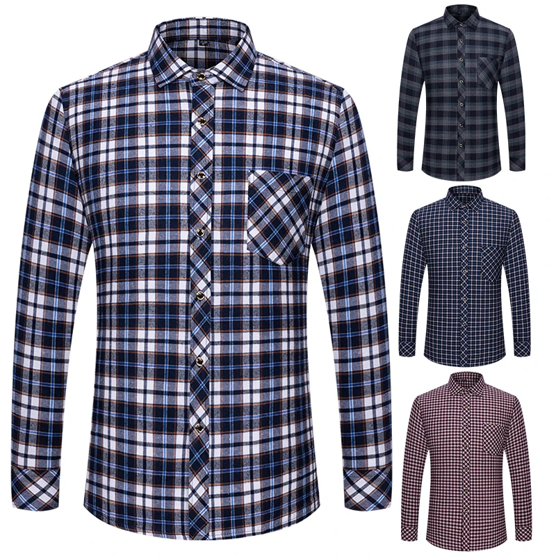 Рубашка Мужская Фланелевая с начесом, мягкая Повседневная модная сорочка в клетку, с длинными рукавами, с одним карманом, классический крой
Рубашка Мужская Фланелевая с начесом, мягкая Повседневная модная сорочка в клетку, с длинными рукавами, с одним карманом, классический крой