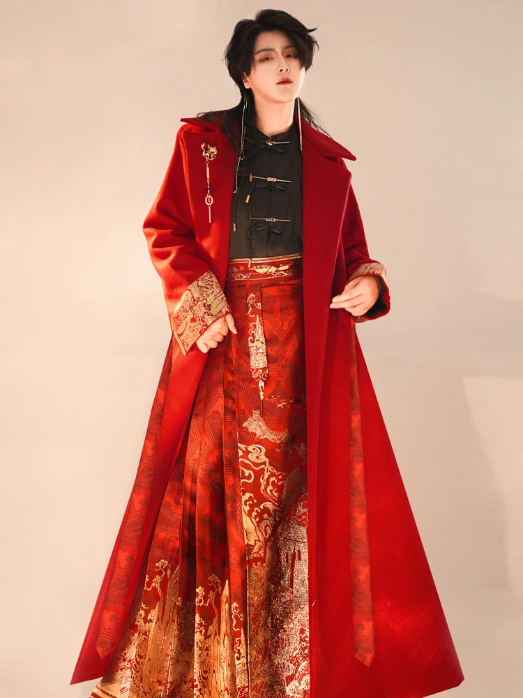 New Chinese Sle Coat Dragon Descendant Hanfu Skirt Men's Women's Large Size Extended Red Gold Celebration Clothing
New Chinese Sle Coat Dragon Descendant Hanfu Skirt Men's Women's Large Size Extended Red Gold Celebration Clothing