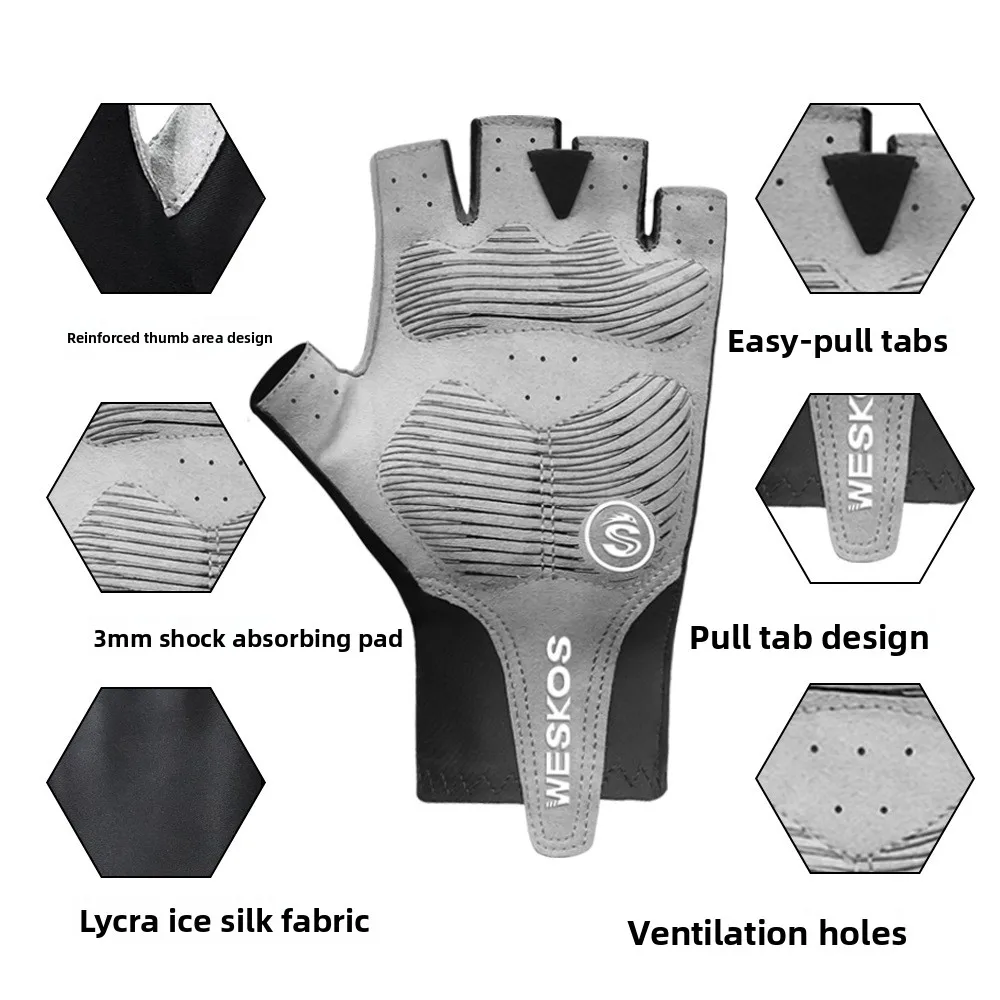 Gift Box Gloves Unisex Ice Silk Half Finger Sun Protection Wear Resistant Cycling Summer One Size
Gift Box Gloves Unisex Ice Silk Half Finger Sun Protection Wear Resistant Cycling Summer One Size