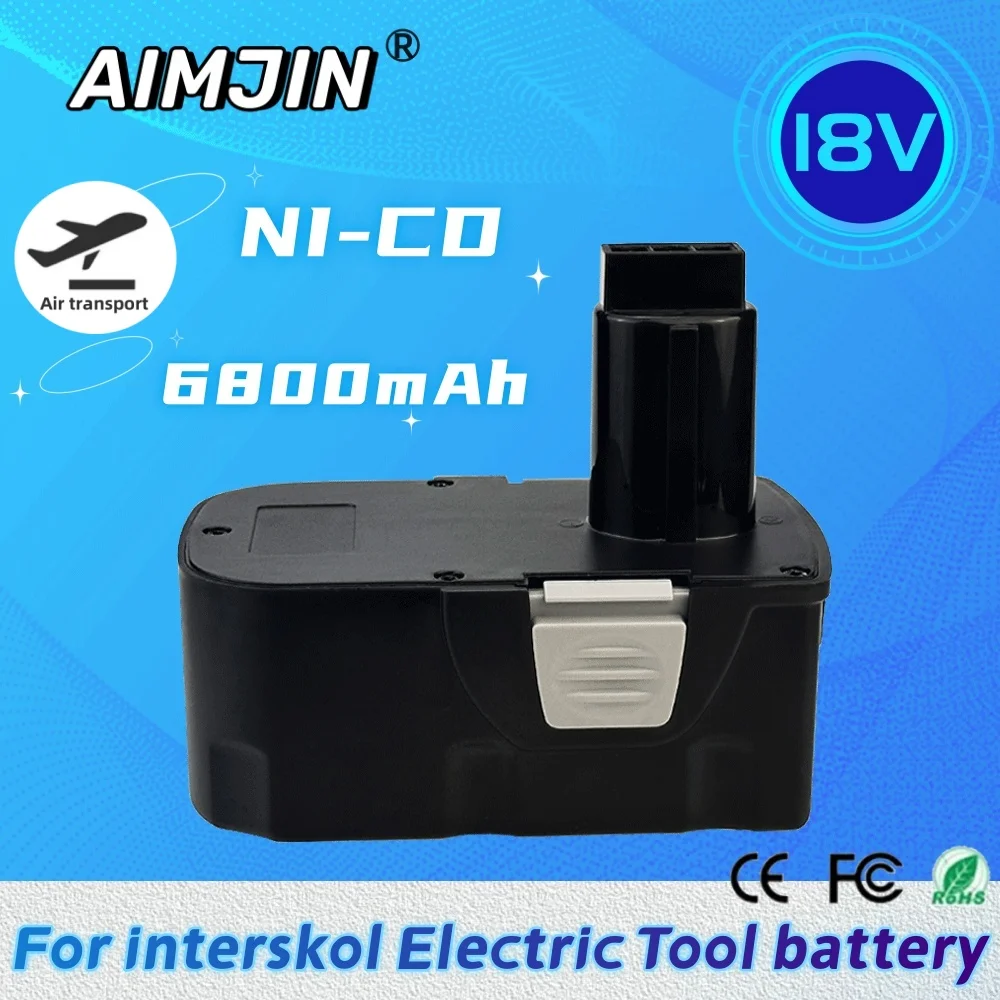 Replacement 18V 6800mAh Ni-CD/Ni-MH Screwdriver Rechargeable Battery,Suit for Interskol DA-18ER Power Tool Cordless Drill H18 
Replacement 18V 6800mAh Ni-CD/Ni-MH Screwdriver Rechargeable Battery,Suit for Interskol DA-18ER Power Tool Cordless Drill H18