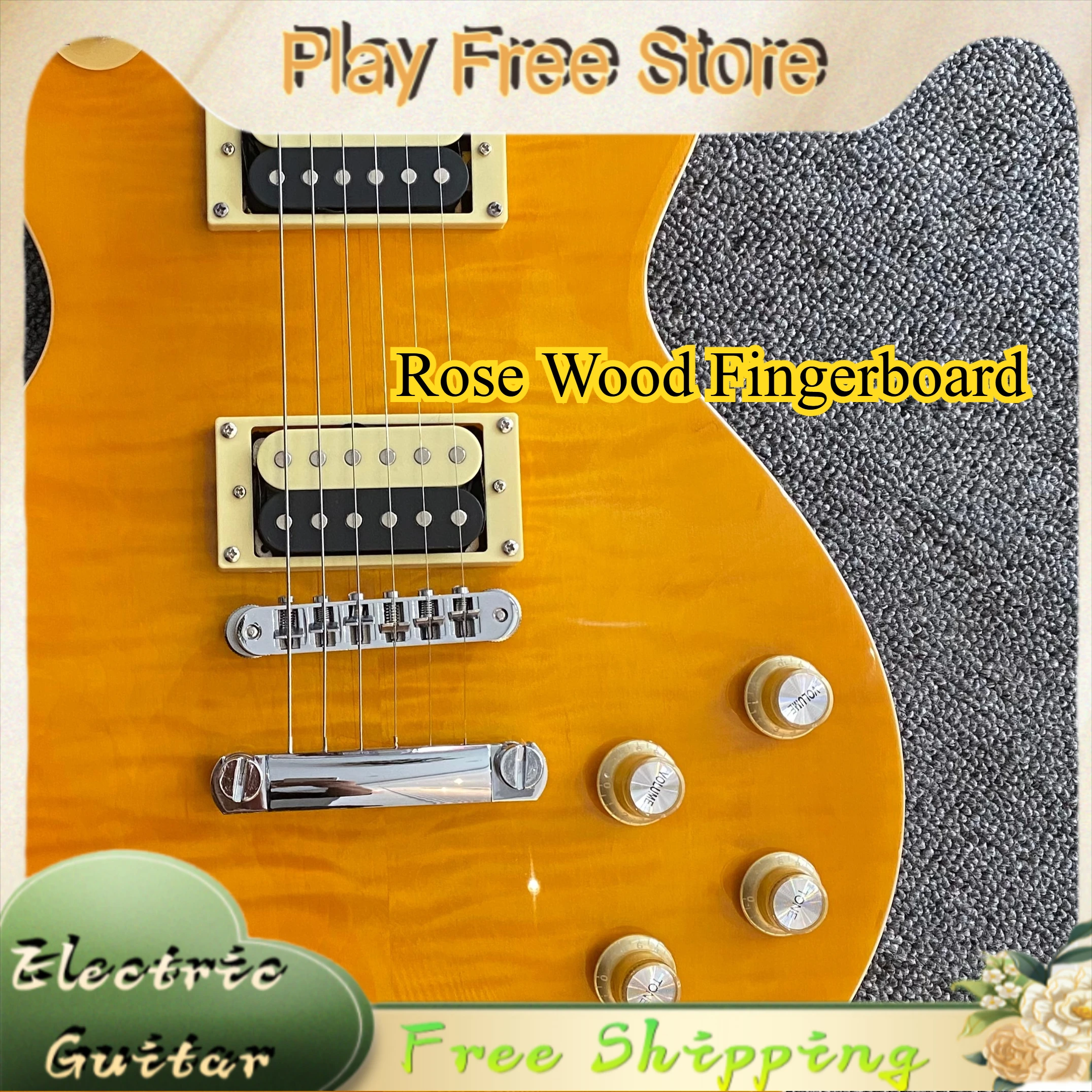LPO Yellow Tiger Pattern Snake Dan Dan Electric Guitar HH Fixed Bridge Rose Wood Fingerboard Hot Sale Clear Sound Distortion
LPO Yellow Tiger Pattern Snake Dan Dan Electric Guitar HH Fixed Bridge Rose Wood Fingerboard Hot Sale Clear Sound Distortion
