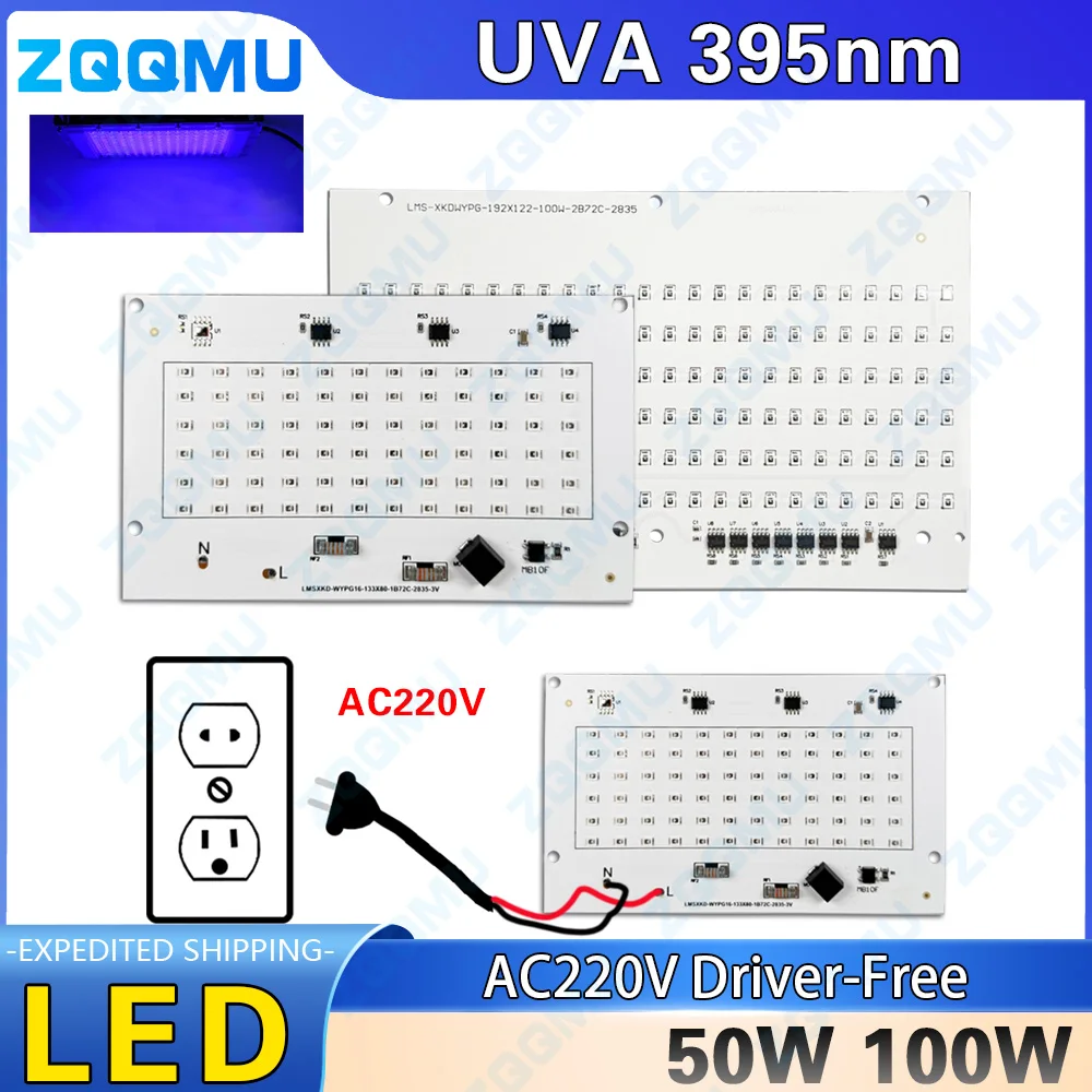 50W 100W UVA UV 395nm LED Purple Driver-Free Linear LED Light Source Board UV Light Source Curing Lamp High Voltage UV Lamp Bead
50W 100W UVA UV 395nm LED Purple Driver-Free Linear LED Light Source Board UV Light Source Curing Lamp High Voltage UV Lamp Bead