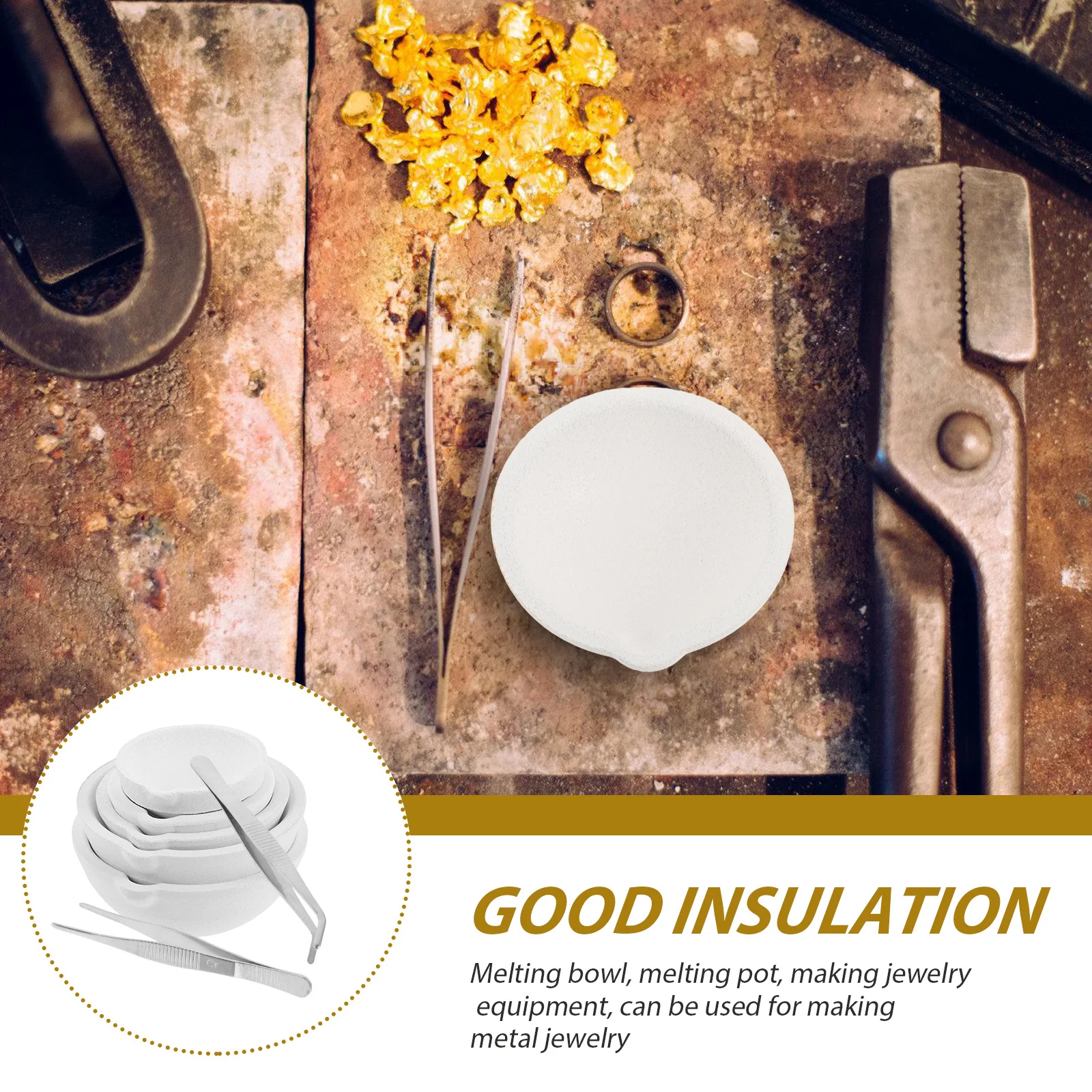 1 Set Quartz Crucible Bowl For Jewelry Melting Casting Gold Silver Copper Alloy Lab Equipment Portable Small Crucibles Dish
1 Set Quartz Crucible Bowl For Jewelry Melting Casting Gold Silver Copper Alloy Lab Equipment Portable Small Crucibles Dish