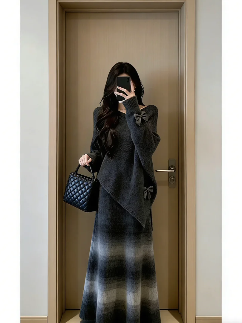 Korean Sle Winter Faion Set Ele Lady Cold Beau Youthful Ele Wealthy Outfit Knot Knitted Top And Bot
Korean Sle Winter Faion Set Ele Lady Cold Beau Youthful Ele Wealthy Outfit Knot Knitted Top And Bot