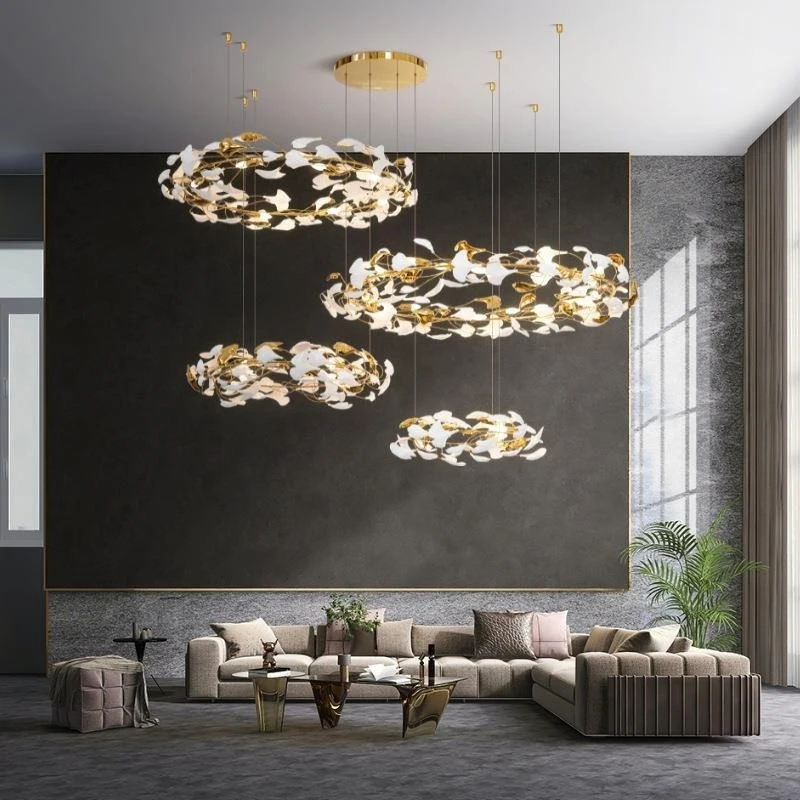 Luxury Gingko Leaf Chandelier - Custom Designer Ceiling Light For Living Room Hotel Lobby Villa & Duplex Staircase
Luxury Gingko Leaf Chandelier - Custom Designer Ceiling Light For Living Room Hotel Lobby Villa & Duplex Staircase