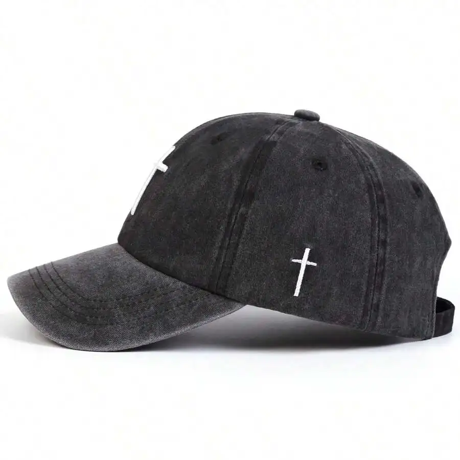 Men Cross Embroidered Washed Denim Baseball Cap Adjustable Outdoor Sun Protection Leisure Hat
Men Cross Embroidered Washed Denim Baseball Cap Adjustable Outdoor Sun Protection Leisure Hat