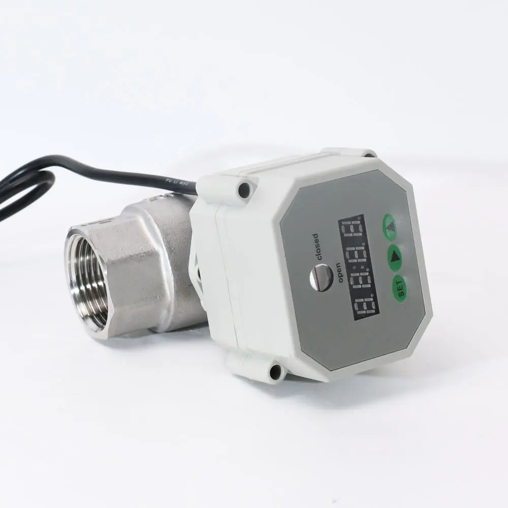 1 Inch DN25 A20-S25-S2-C Electric Ball Valve with Timer Flow control device
1 Inch DN25 A20-S25-S2-C Electric Ball Valve with Timer Flow control device