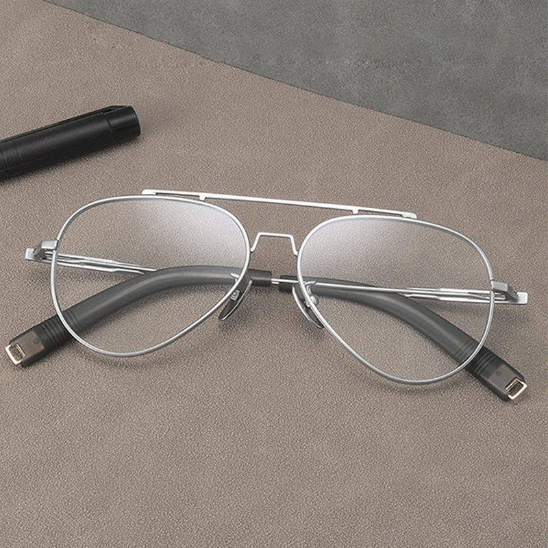 US Brand Replica 100% Pure Titanium Glasses Frame Men Fashion Double Beam Pilot Eyeglasses 143mm Big Size Vintage Eyewear
US Brand Replica 100% Pure Titanium Glasses Frame Men Fashion Double Beam Pilot Eyeglasses 143mm Big Size Vintage Eyewear