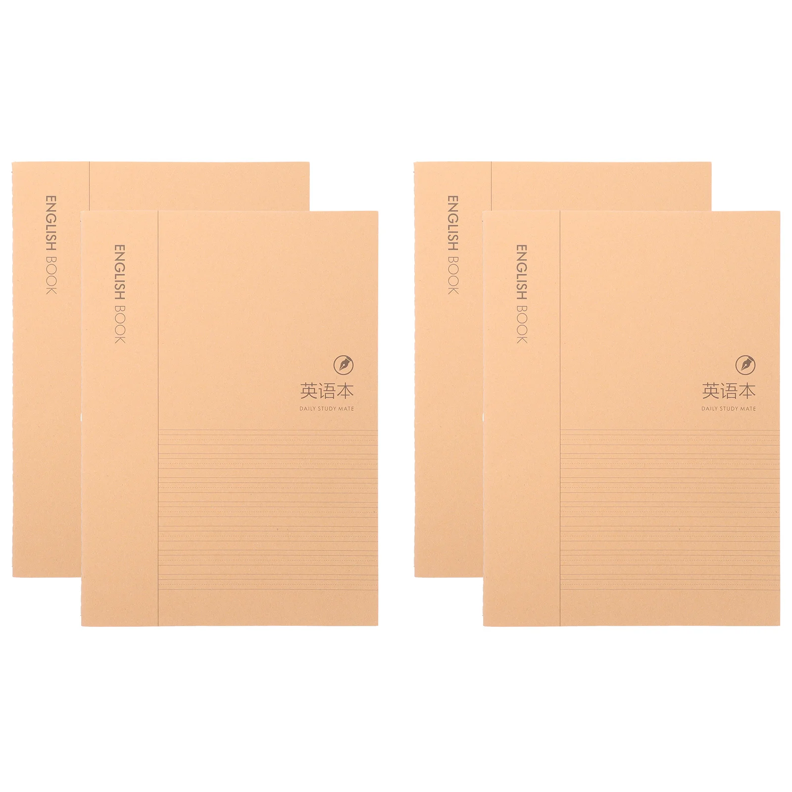 4 Pcs English Notebooks Kraft Paper Handwriting Books Beige Paper Protect Eyes Gift Teachers Students
4 Pcs English Notebooks Kraft Paper Handwriting Books Beige Paper Protect Eyes Gift Teachers Students