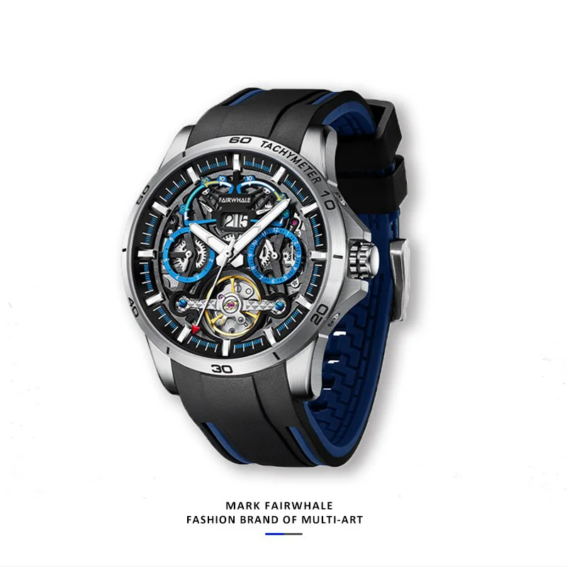 Men Trendy Mechanical Racing Watch Luminous Tourbillon Week Display Month Display 30M Water Resistance 42MM Large Dial Watch
Men Trendy Mechanical Racing Watch Luminous Tourbillon Week Display Month Display 30M Water Resistance 42MM Large Dial Watch