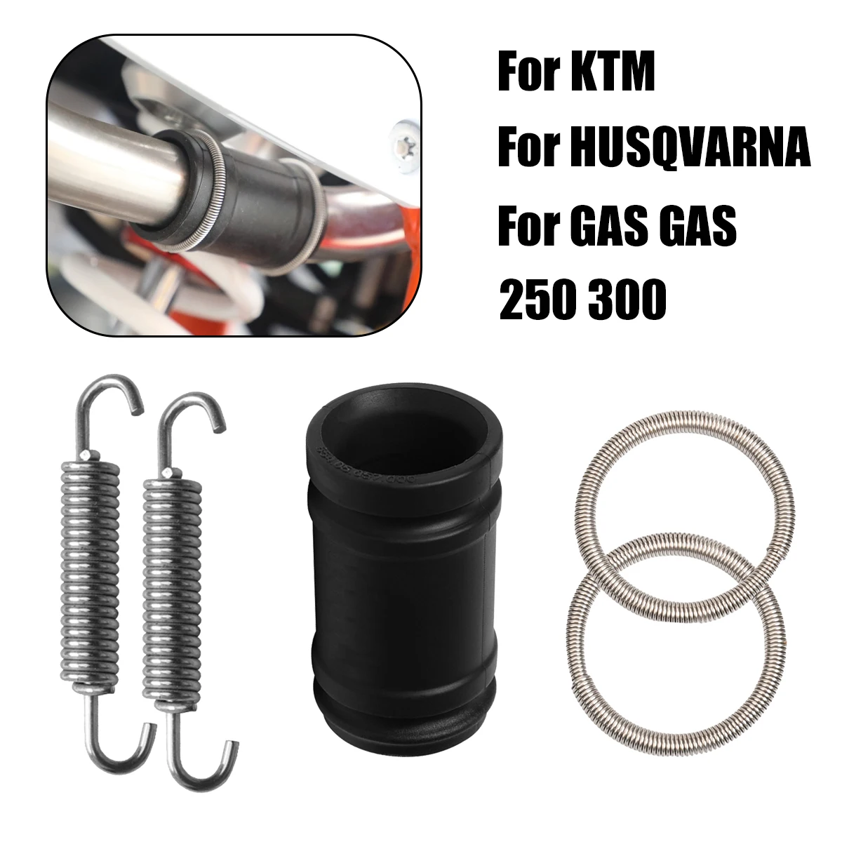 Motocross Exhaust Pipe Tailpipe Seal Ring Spring Exhaust Coupling Kit For KTM SX XC EXC XCW TPI 250 300 2017-2025 For Husqvarna
Motocross Exhaust Pipe Tailpipe Seal Ring Spring Exhaust Coupling Kit For KTM SX XC EXC XCW TPI 250 300 2017-2025 For Husqvarna