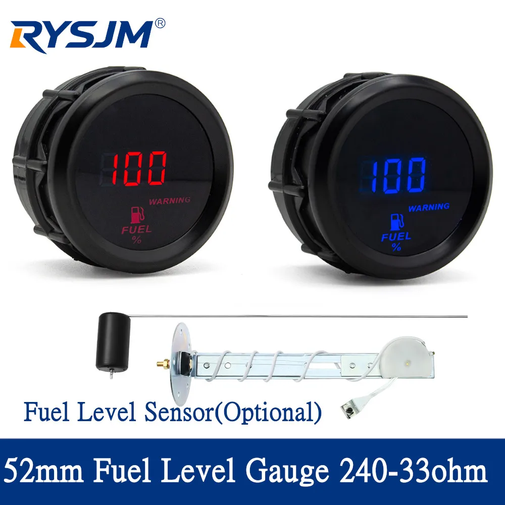 Universal 2inch 52MM Digital Display Car Fuel Level Gauge 240-33 Ohms Blue Led/Red Led 12V Fuel Level Sensor Optional
Universal 2inch 52MM Digital Display Car Fuel Level Gauge 240-33 Ohms Blue Led/Red Led 12V Fuel Level Sensor Optional