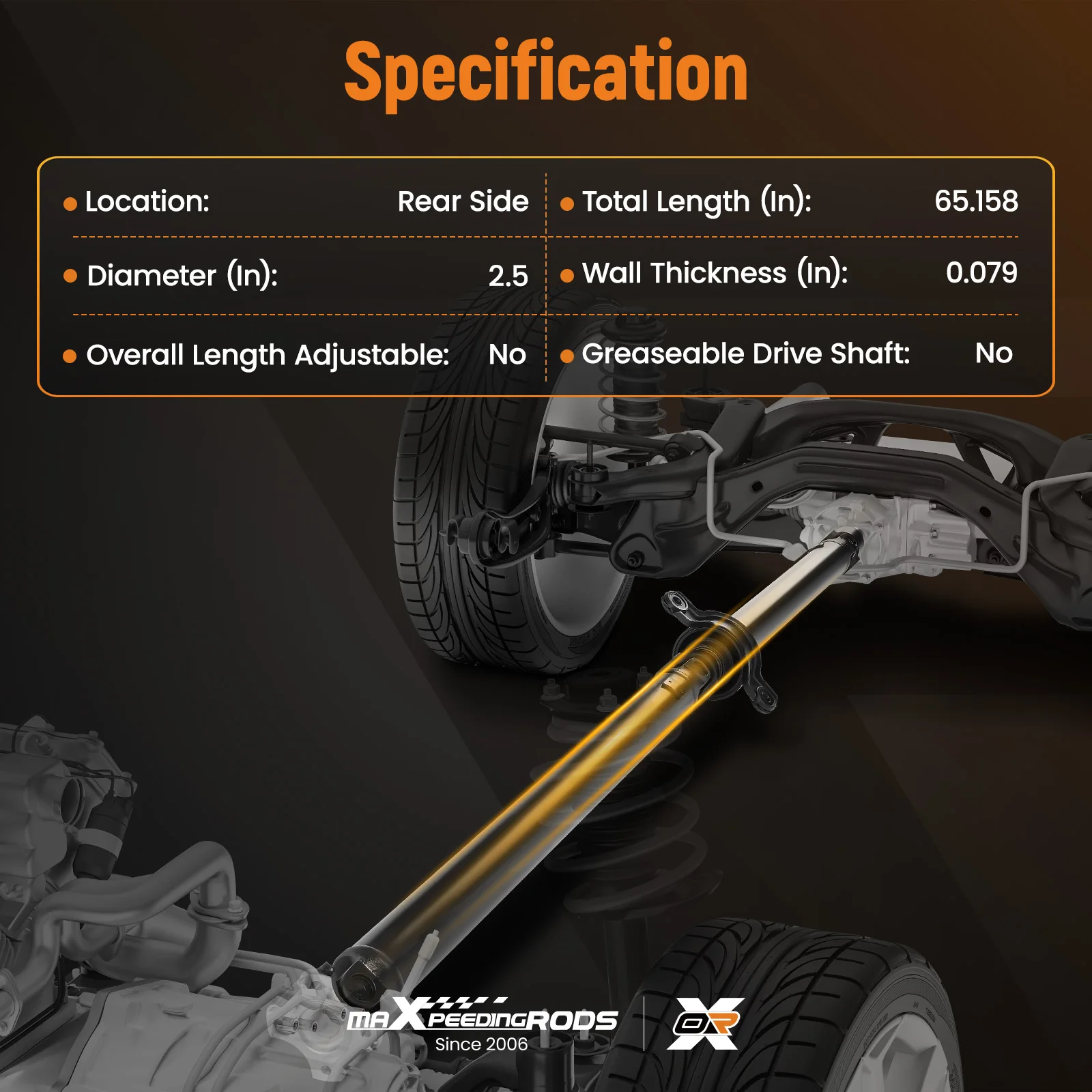 Rear Driveshaft Prop Shaft Assembly for Subaru Outback 05-09 2.5L 3.0L Manual
Rear Driveshaft Prop Shaft Assembly for Subaru Outback 05-09 2.5L 3.0L Manual